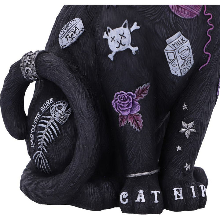 Bad to the Bone Cat Figurine 22cm B5887V2