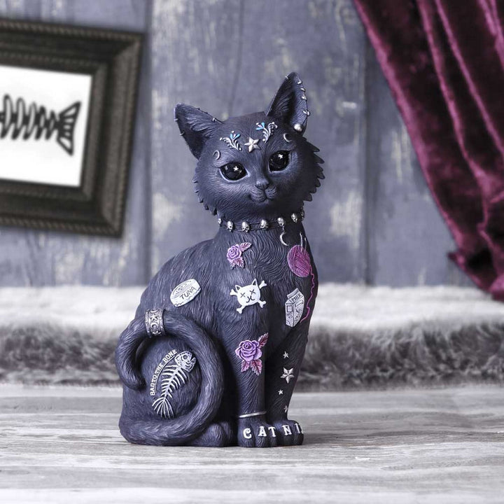 Bad to the Bone Cat Figurine 22cm B5887V2
