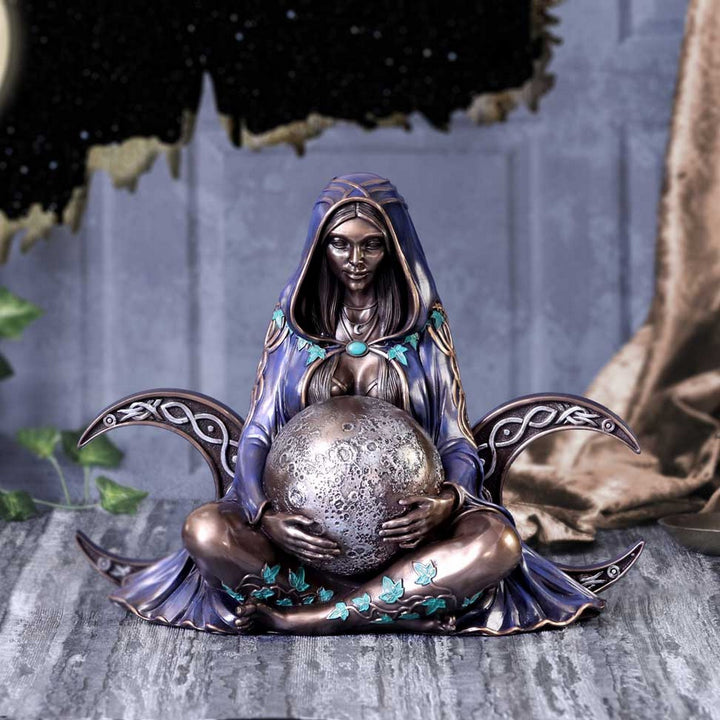 Triple Moon Goddess Bronze Statue 36cm B5977V2