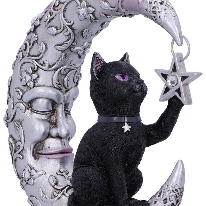 Luna Companion Moon and Cat Ornament 18.8cm B5978V2
