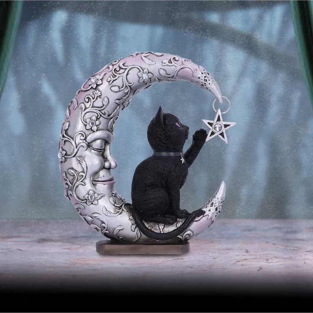 Luna Companion Moon and Cat Ornament 18.8cm B5978V2
