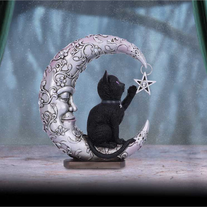 Luna Companion Moon and Cat Ornament 18.8cm B5978V2
