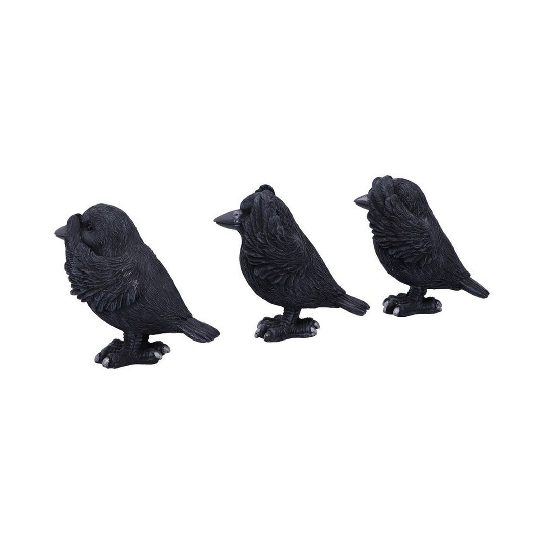Three Wise Ravens Figurines 8.7cm B6023V2