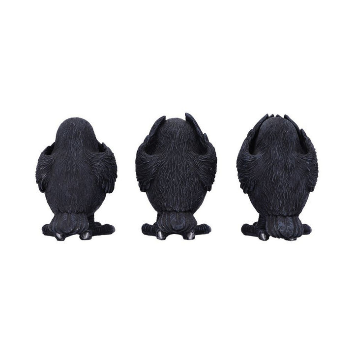 Three Wise Ravens Figurines 8.7cm B6023V2