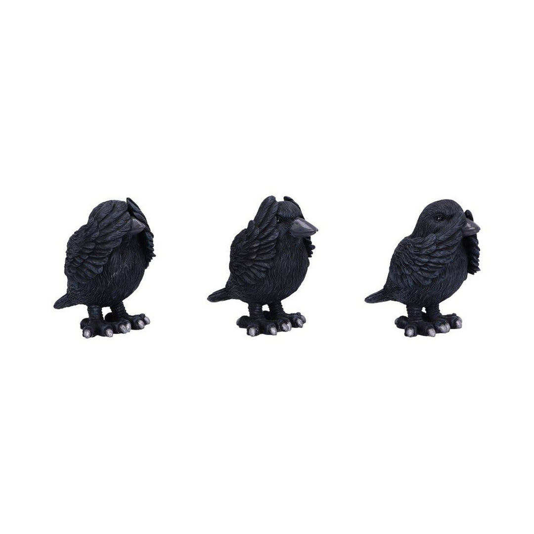 Three Wise Ravens Figurines 8.7cm B6023V2