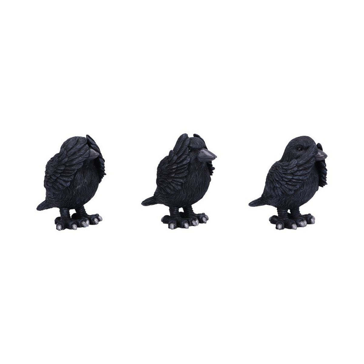 Three Wise Ravens Figurines 8.7cm B6023V2