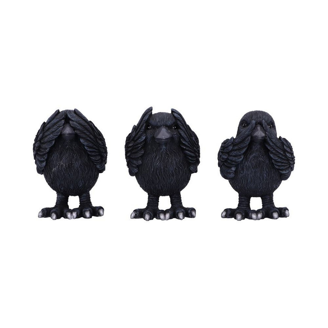Three Wise Ravens Figurines 8.7cm B6023V2