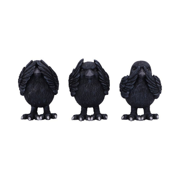 Three Wise Ravens Figurines 8.7cm B6023V2