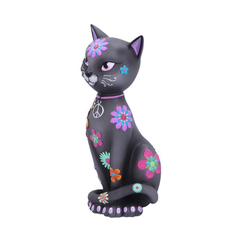 Hippy Kitty Black Cat Ornament  26cm B6032W2