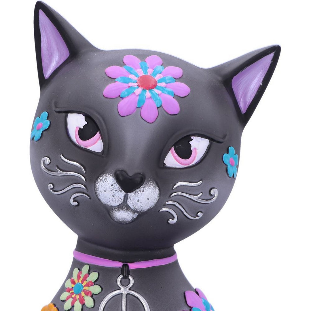 Hippy Kitty Black Cat Ornament  26cm B6032W2