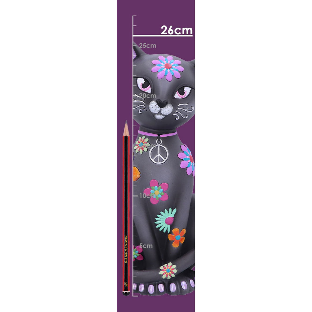 Hippy Kitty Black Cat Ornament  26cm B6032W2
