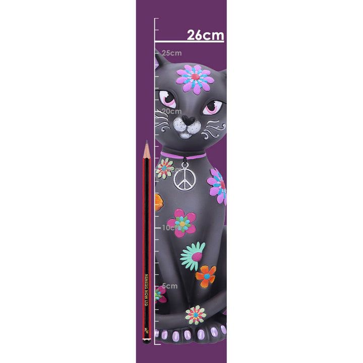 Hippy Kitty Black Cat Ornament  26cm B6032W2