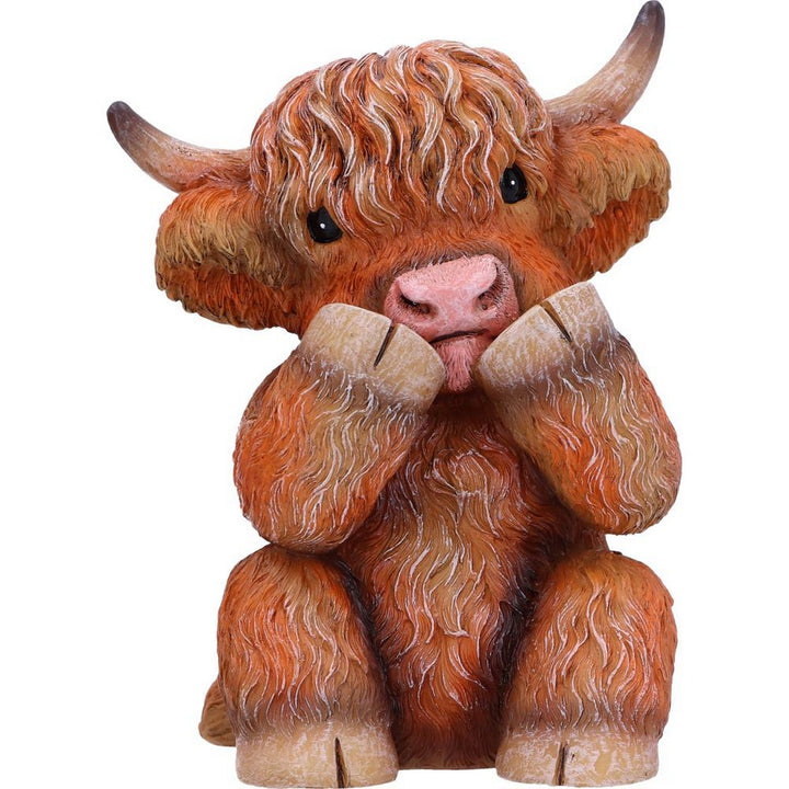 Three Wise Highland Cow Figurines 9.6cm B6047W2