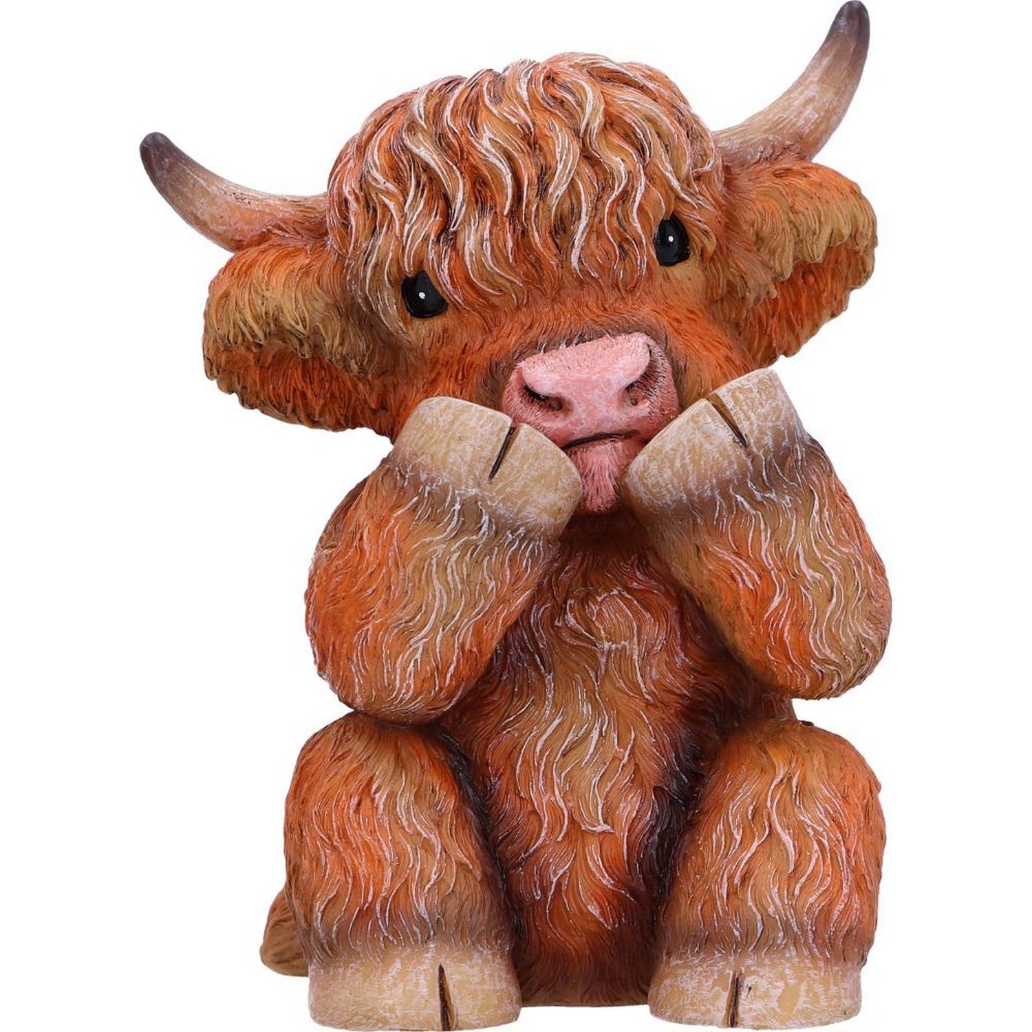 Three Wise Highland Cow Figurines 9.6cm B6047W2