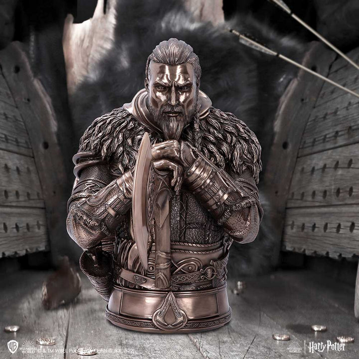 Officially Licensed Assassin's Creed Valhalla Eivor Bust (Bronze) 31cm B6269X3
