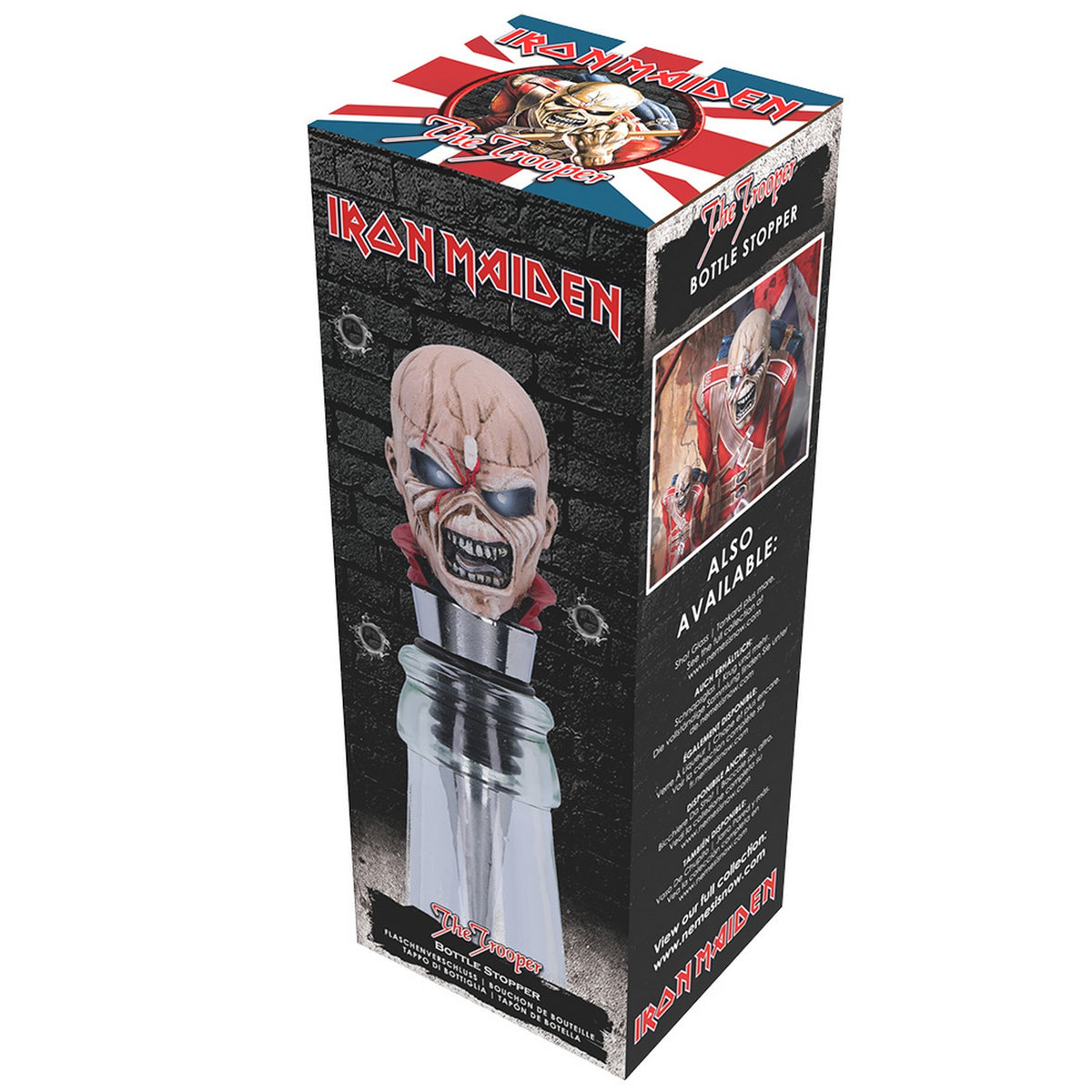 Officially Licensed Iron Maiden Eddie The Trooper Bottle Stopper 10cm B6337X3