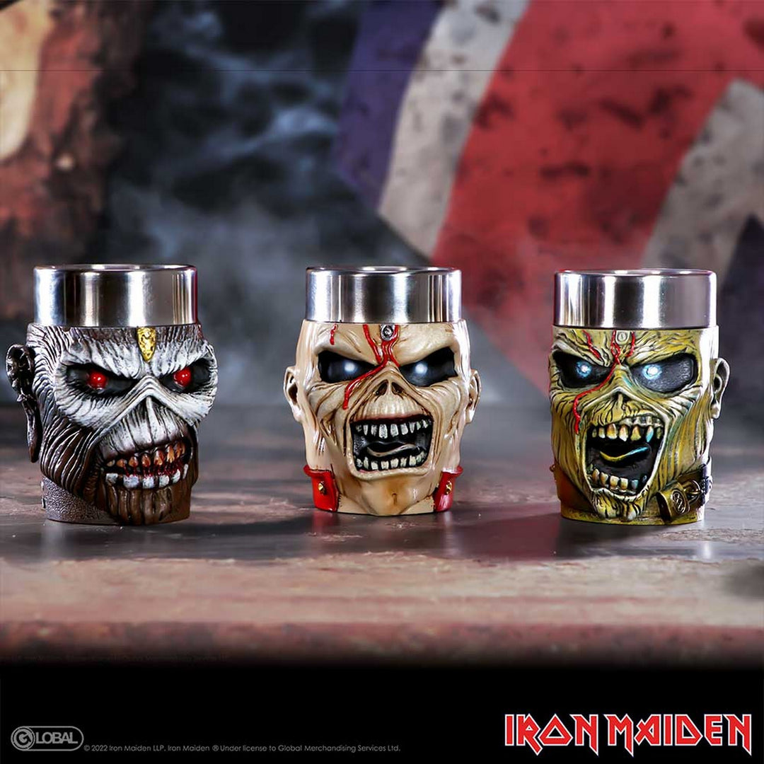 Officially Licensed Iron Maiden Eddie Shot Glass Set 9cm B6341X3