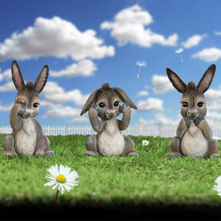 Three Wise Donkeys Figurines 11cm B6350X3