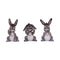 Three Wise Donkeys Figurines 11cm B6350X3