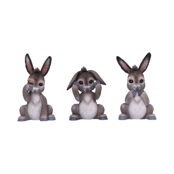 Three Wise Donkeys Figurines 11cm B6350X3