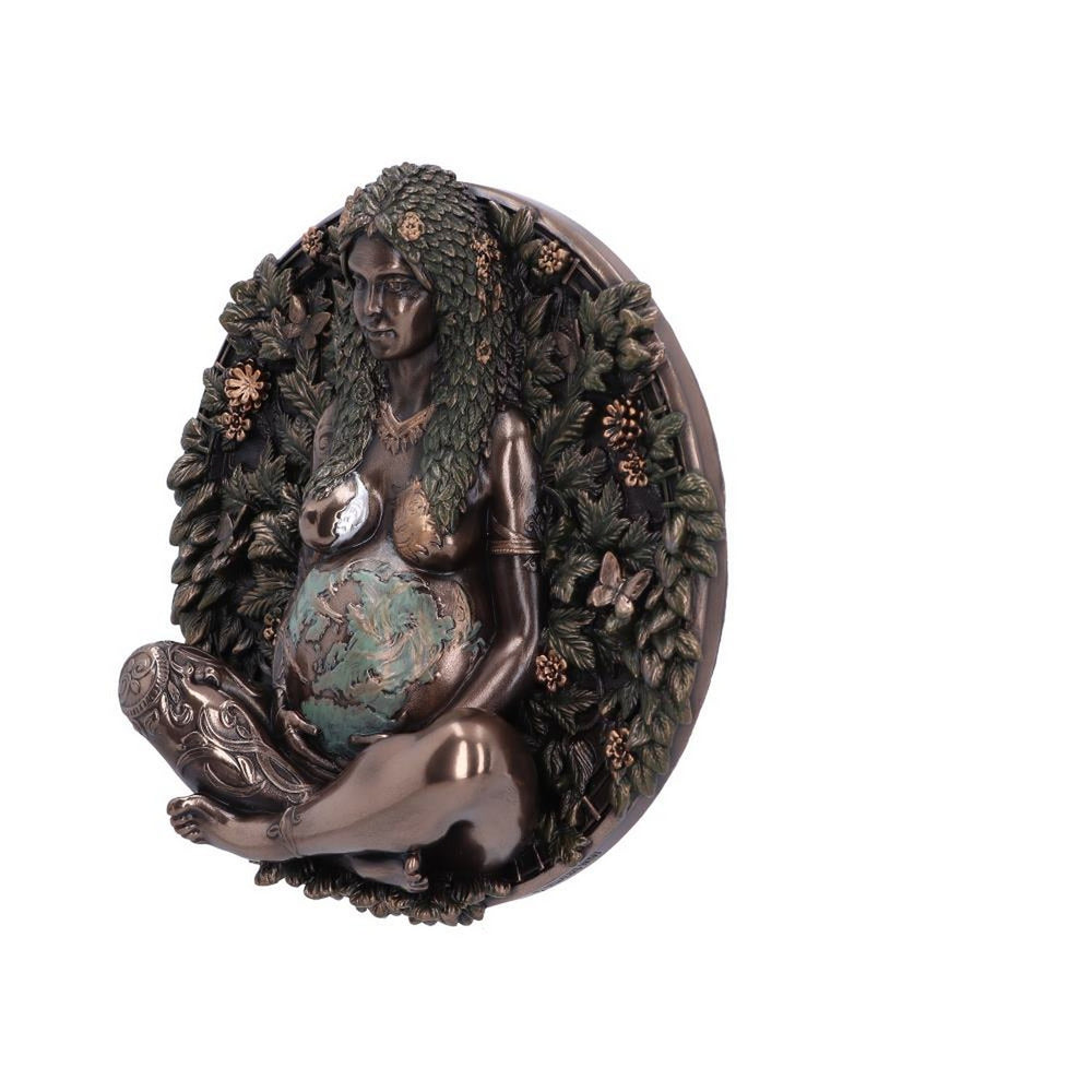 Bronze Mother Earth Wall Plaque 15cm B6353X3