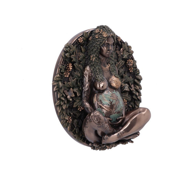 Bronze Mother Earth Wall Plaque 15cm B6353X3