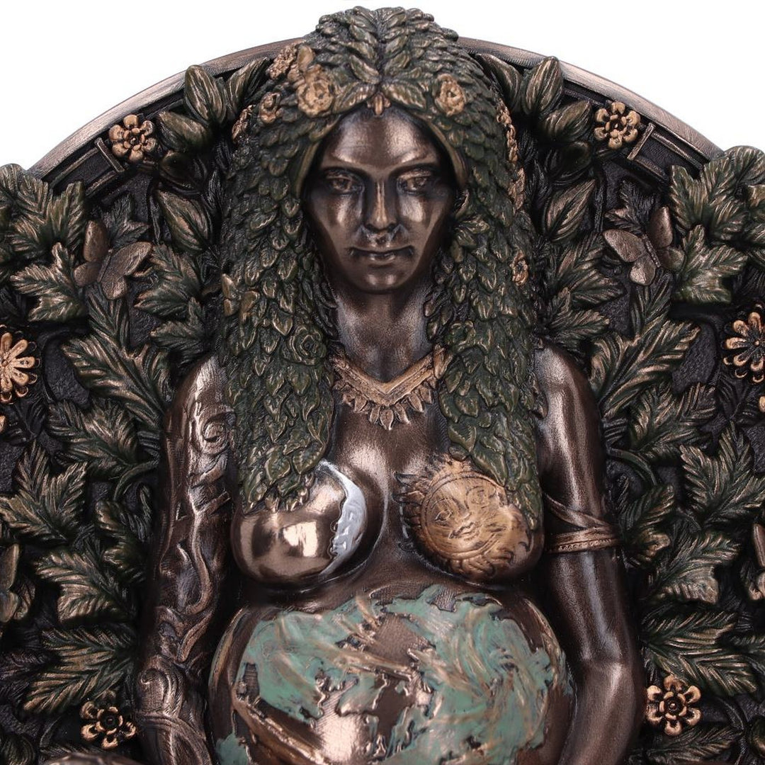 Bronze Mother Earth Wall Plaque 15cm B6353X3