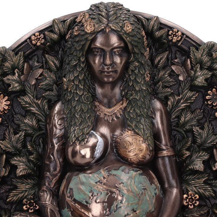 Bronze Mother Earth Wall Plaque 15cm B6353X3