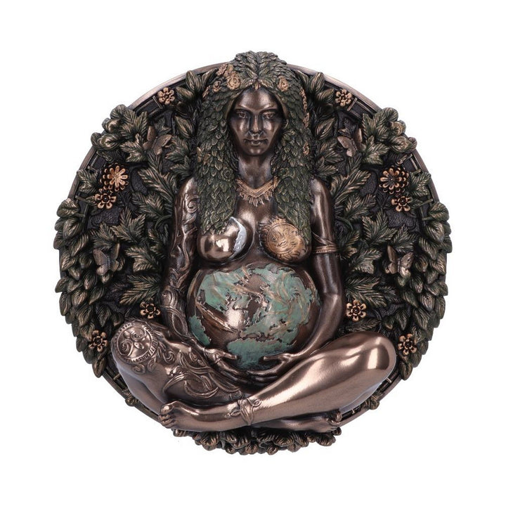 Bronze Mother Earth Wall Plaque 15cm B6353X3
