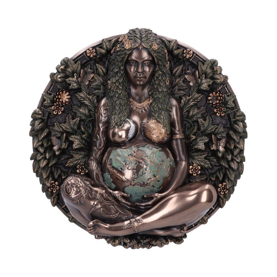Bronze Mother Earth Wall Plaque 15cm B6353X3