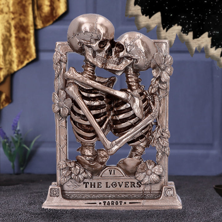 The Lovers Bronze Gothic Skeleton Ornament 20.5cm B6355X3