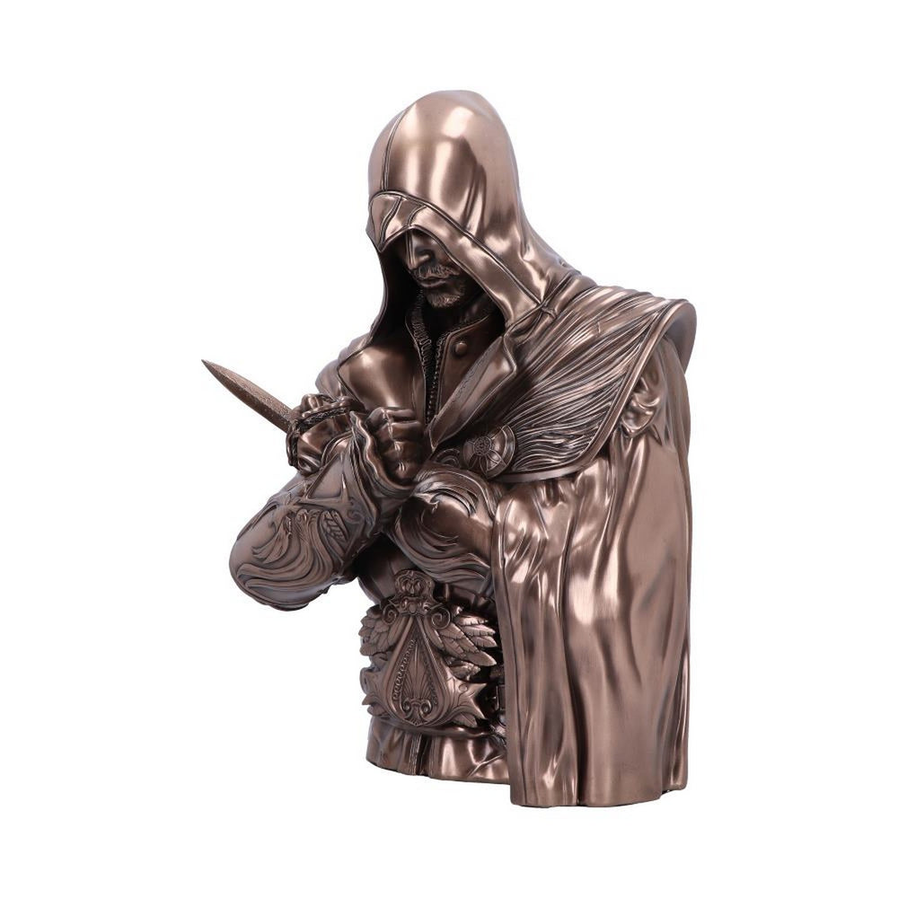 Officially Licensed Assassin's Creed Ezio Bust Box Bronze 30cm B6358X3