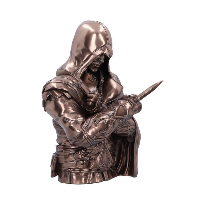 Officially Licensed Assassin's Creed Ezio Bust Box Bronze 30cm B6358X3