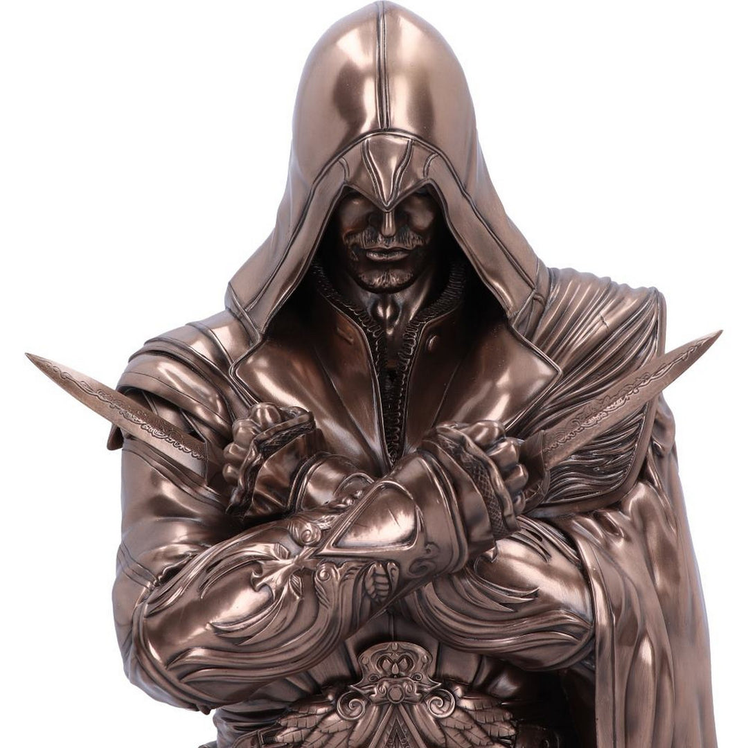 Officially Licensed Assassin's Creed Ezio Bust Box Bronze 30cm B6358X3