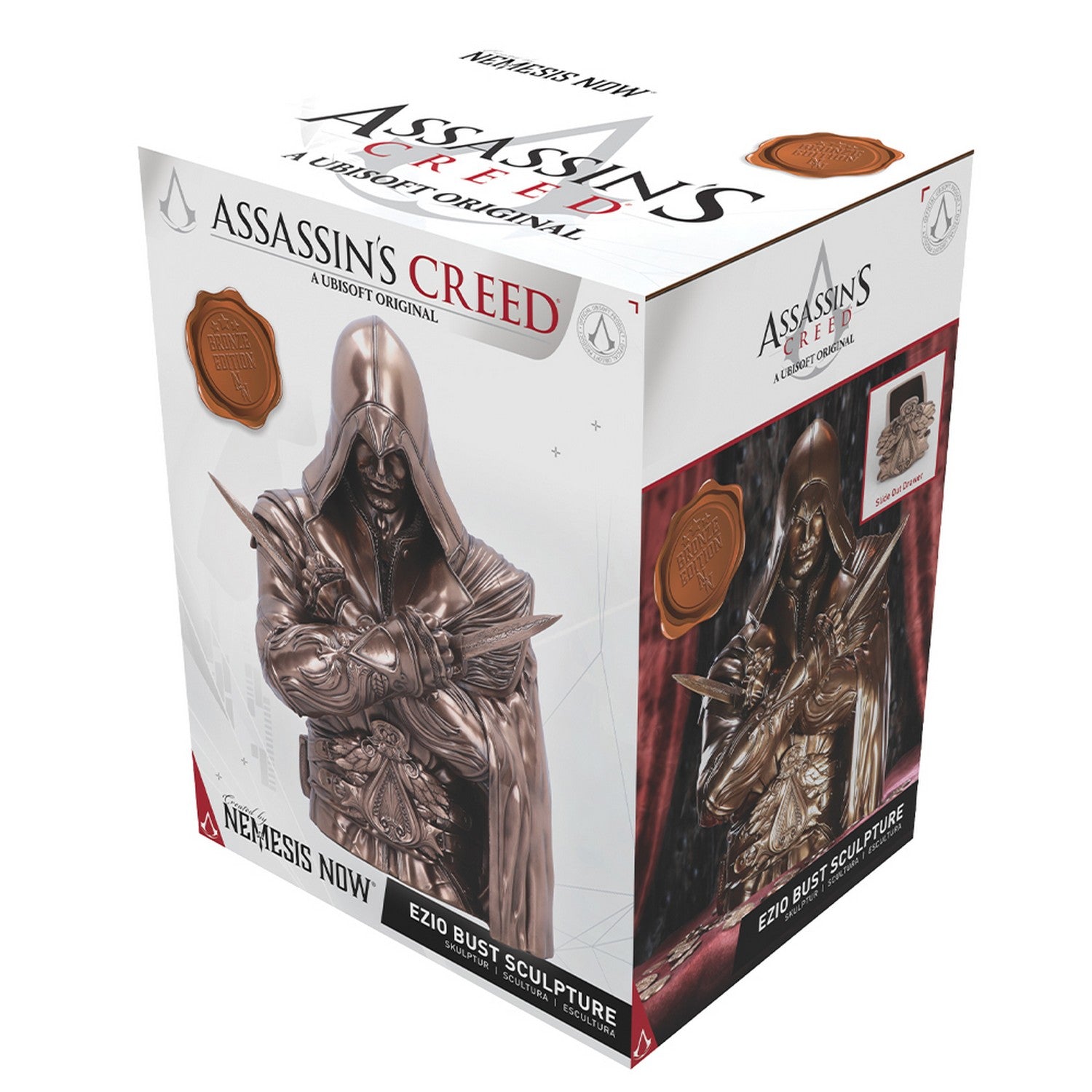 Officially Licensed Assassin's Creed Ezio Bust Box Bronze 30cm B6358X3