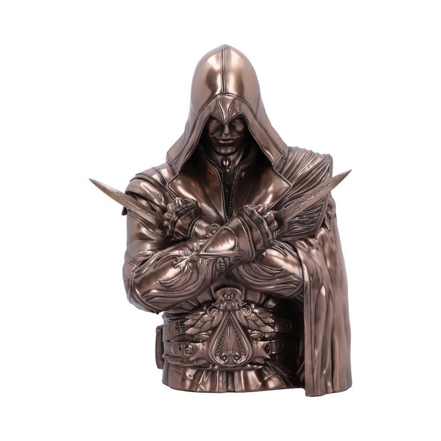 Officially Licensed Assassin's Creed Ezio Bust Box Bronze 30cm B6358X3