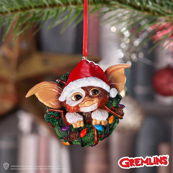 Gremlins Gizmo in Wreath Hanging Ornament 10cm B6411X3