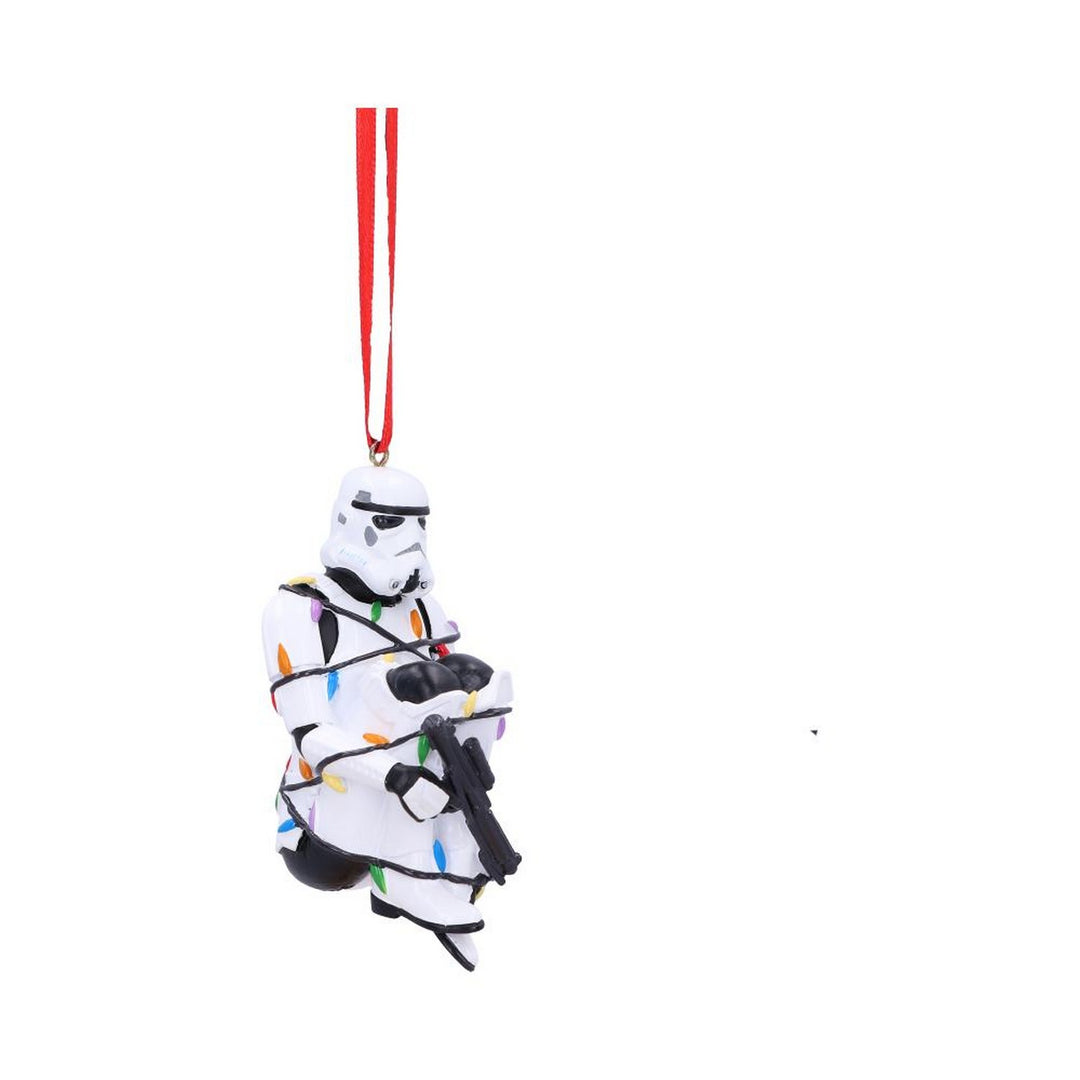 Stormtrooper In Fairy Lights Decorative Hanging Ornament 9cm B6414X3