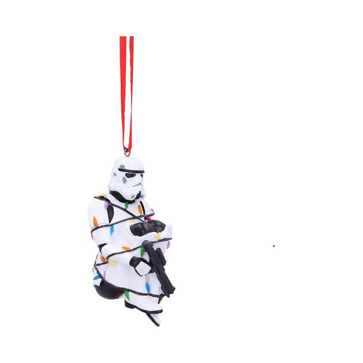Stormtrooper In Fairy Lights Decorative Hanging Ornament 9cm B6414X3