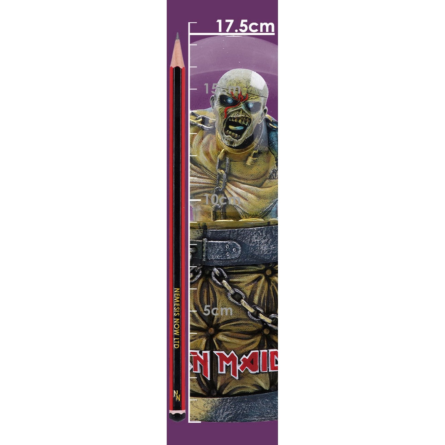 Iron Maiden Piece of Mind Eddie Snow Globe 17.5cm B6418X3