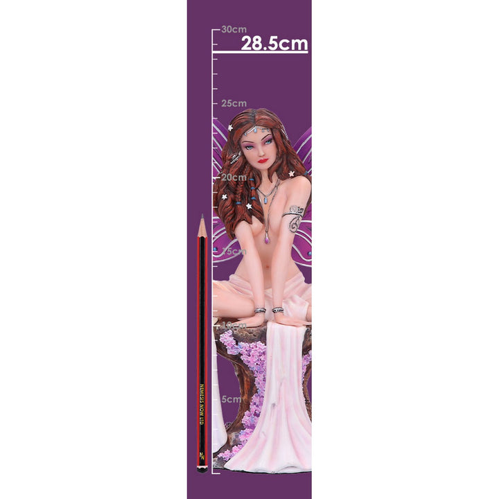 Jewelled Fairy Amethyst in pink figurine (Large) B6535Y3