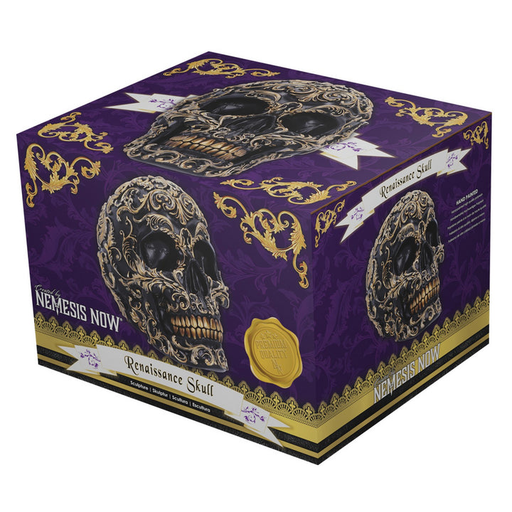 Renaissance Black and Gold Skull B6586Y3