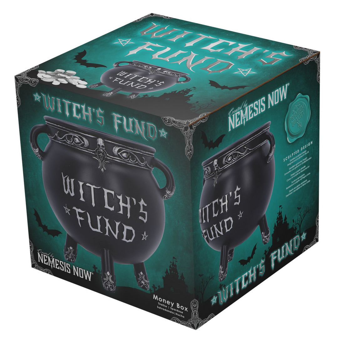 Witch's Fund Cauldron Money Box B6587Y3