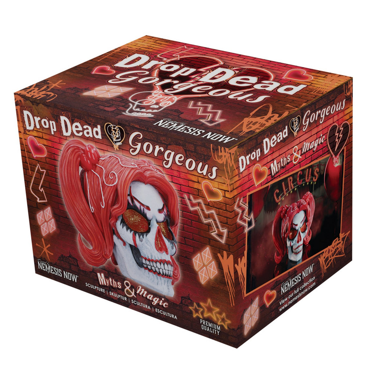 Drop Dead Gorgeous - Cackle and Chaos Clown Doll Skull B6596B24