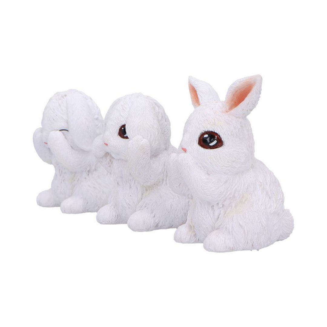 Three Wise White Bunny Figurines B6900C24
