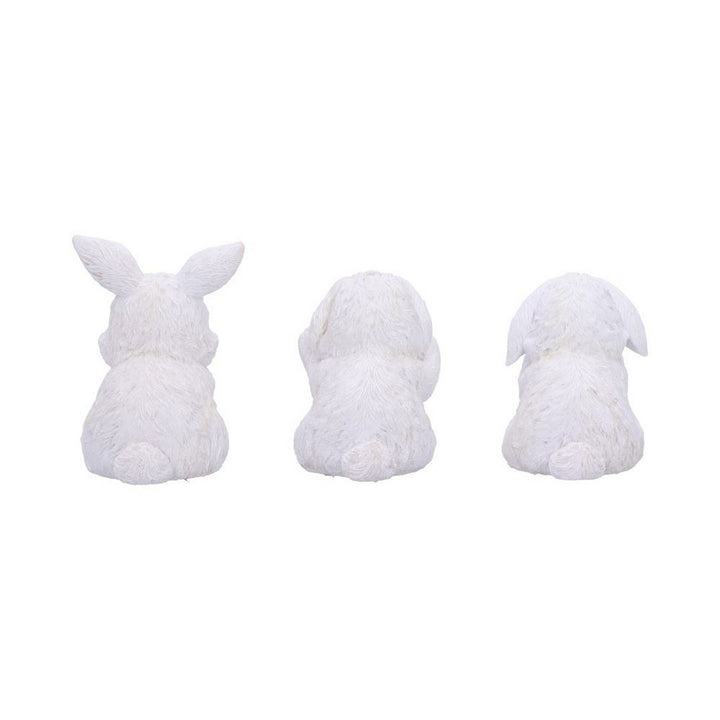 Three Wise White Bunny Figurines B6900C24