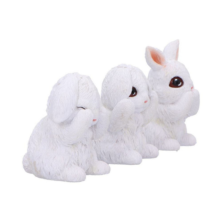 Three Wise White Bunny Figurines B6900C24