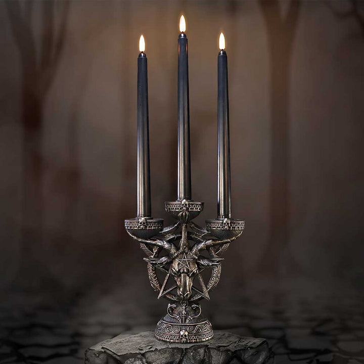Baphomet's Radiance Candelabra with LED Candles B6919C24