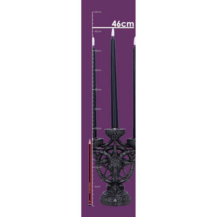 Baphomet's Radiance Candelabra with LED Candles B6919C24
