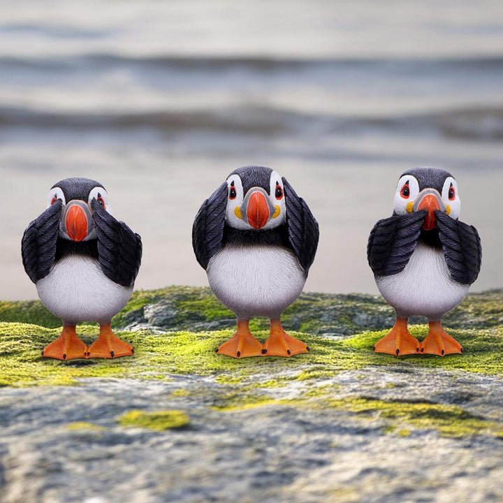 Three Wise Puffin Figurines B6921C24